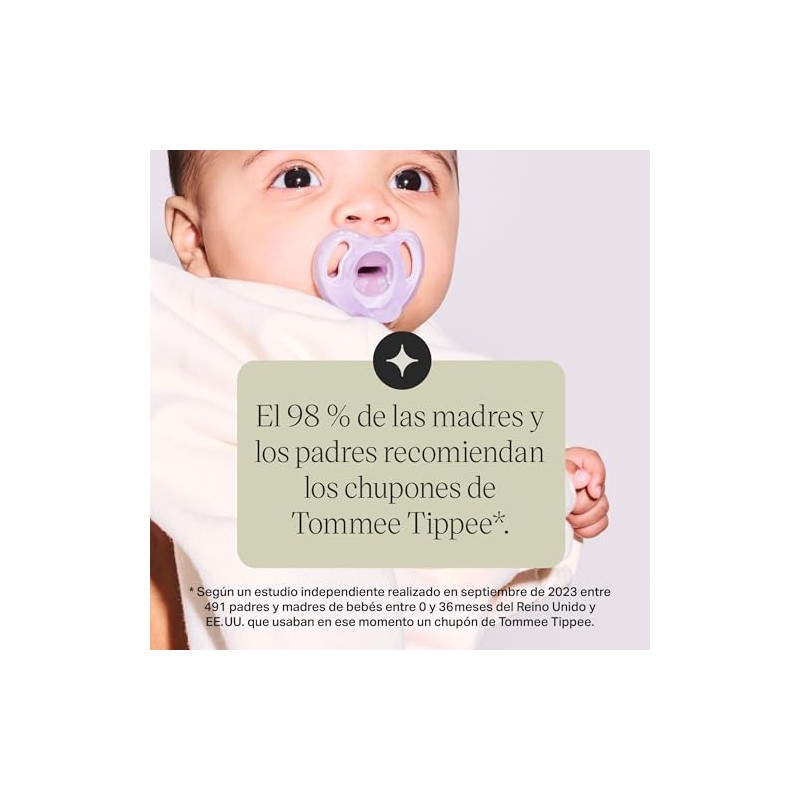 Tommee Tippee Chupón Ultra-Light Silicón 0-6m 4 Pzs Una Sola