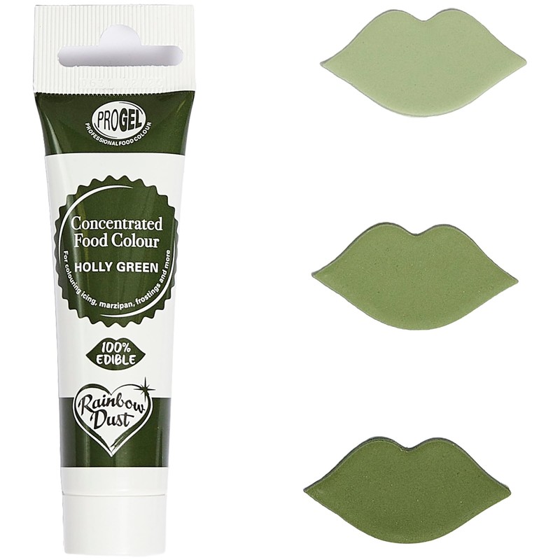 Rainbow Dust ProGel Professional Food Colouring (Holly Green, 25g)