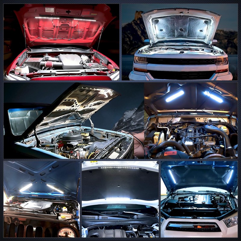 Nilight 2pcs Under Hood Light Strip 42LED Waterproof Underhood Work