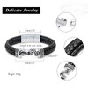 VCCWYQK Cremation Jewelry Urn Motorcycle Bracelet for Ashes Leather Bracelet