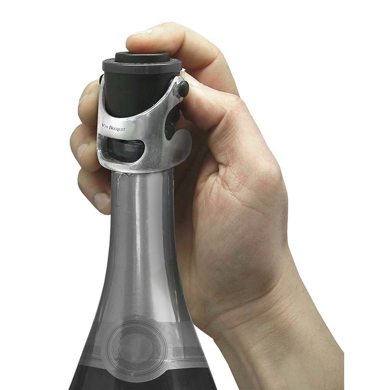 Vin Bouquet Pump and Stopper Champagne Metal Stopper and Pump,