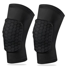 Knee Compression Pads,Knee Sleeve Basketball Volleyball Knee Pads with Honeycomb Padding Knee Brace Soft Knee Pads Knee Compression Sleeve and Non-Sli