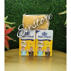 Fair child natural skin tone with egg yolk+ honey body lotion & 1 soap Kid+teens