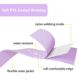 ZALER Waterproof Dog Collar, Adjustable Odor Proof Dog Collars Easy to Clean, Soft Comfortable Pet Collars for Large, Medium Small Dogs (Lilac Purple, XS(Length:7.5''-10''; Width:0.5''))