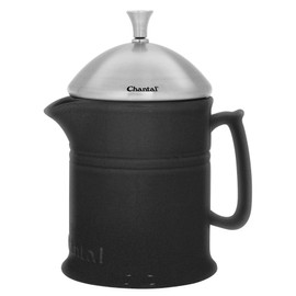 Chantal Stoneware French Press with Stainless Steel Plunger and Lid, 16 ounce capacity, Matte Black