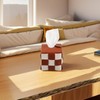 MAGICLULU Modern Plaid Tissue Holder Square Tissue Box for Bedroom