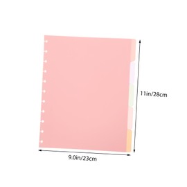 SEWACC 11hole Aesthetic Binder Dividers Tabs and Pockets for Notebooks Index Dividers for Efficient Recipe and Subject Organization Neat and Attractive Design Multipurpose Use