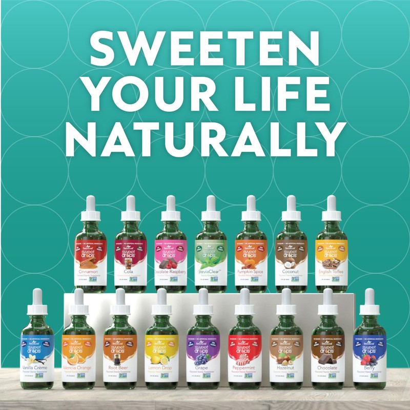 SweetLeaf Sweet Drops - Flavored Stevia Liquid Sweetener, Organic Stevia