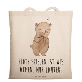 Mr. & Mrs. Panda Carry Bag Flute Breath - Gift, Flute Playing, Music Student, Cloth Bag, Wind Instrument, Breathing, Musician Gift, Bag, Music Passion, Swimming Bag, Violins, Instrument, White, Hand