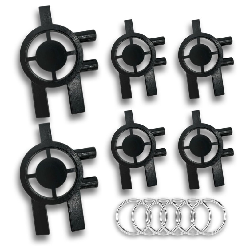 6pcs Dispenser Key Replacement for Cintas & Sanis,3-in-1 Toilet Paper