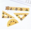 4 Pcs Cute Capybara Ruler Set - 15cm Acrylic Straight