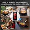 FUDELAI 2-Burner Electric Cooktop, 3200W 240V Ceramic Hot Plate with