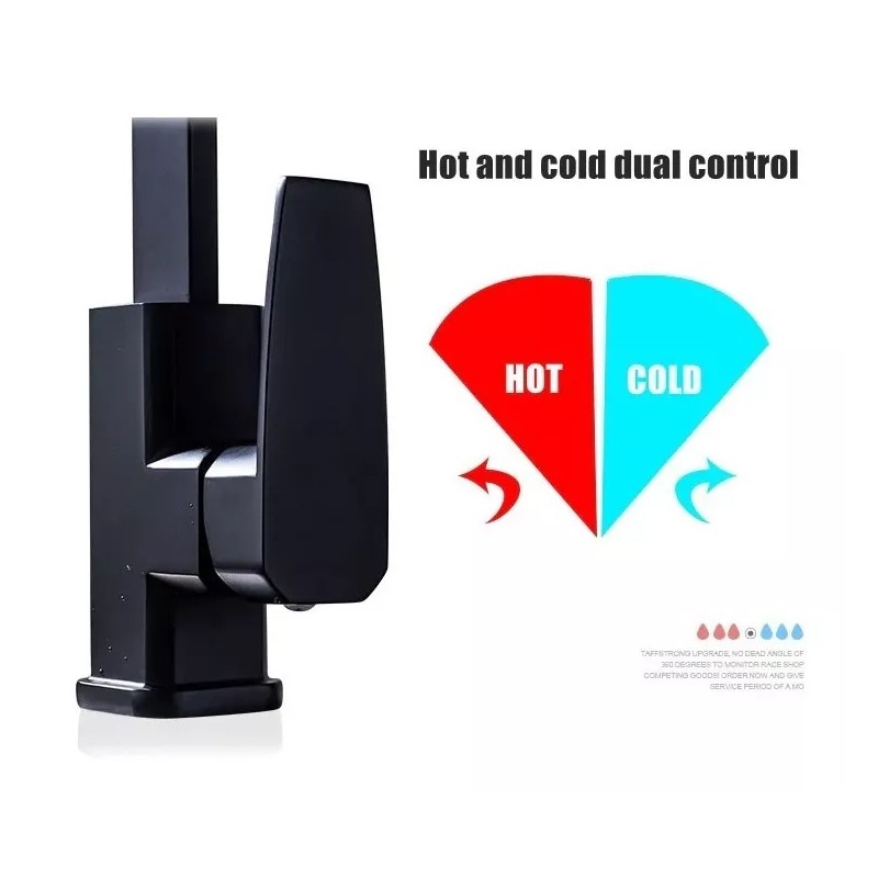 Sym shim Llave Monomando Negro Mate Para Cocinas Modernas Exhibicion