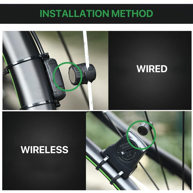 Bike Computer 12 Functions IP54 Waterproof Bicycle Speedometer Odometer, Cycling