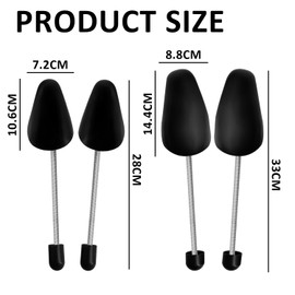 MEMOFYND 2 Pairs of Shoe Stretchers, Practical Adjustable Shoe Stretchers, Men's and Women's Shoe Stretchers, Spring Shoe Stretcher, Shoe Stretcher, Shoe Stretcher, Multiple Sizes, Black, black