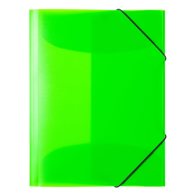HERMA 19658 Portfolio Folders A4 Translucent Neon Green, Pack of
