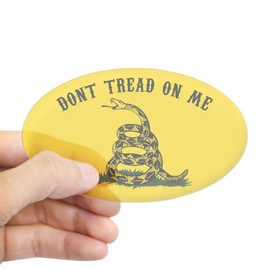 CafePress Tread Oval Bumper Sticker, Euro Oval Car Decal