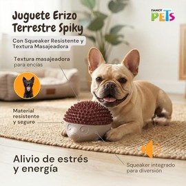 Fancy Pets Juguete Erizo Terrestre Spiky para Perros con Squeaker Resistente y Textura Masajeadora                                                    