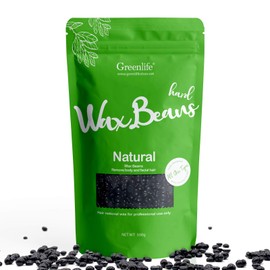 GreenLife® 17.6oz/1.10lb/500g Hard Wax Beads, Hard Wax Beans Hair Removal, Painless Waxing Bean Home wax Kit for Facial, Legs, Arms, Body, Bikini, Brazilian Pearl Depilatory, Hot Waxs for Women and Men (Blackcurrant)