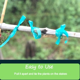 Gartiney Green Plant Tape Ties - 150 ft x 1/2 in Stretchable and Durable Vinyl Garden tie Tape for Climbing Plants - Strong Support for Effective Growing
