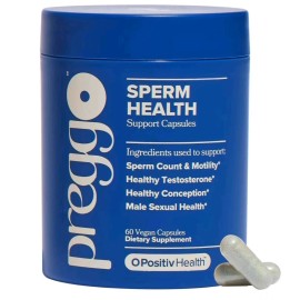 Preggo Sperm Health Capsules for Men for Sperm Count and Motility, 60 Vegan Caps