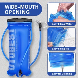 UTOBEST Hydration Bladder, 2L, 1.5L, 3L Water Bladder, BPA Free, Easy Drinking Water, Leak Proof, Military Water Storage, Bladder Bag for Hiking, Cycling, Camping, Cycling
