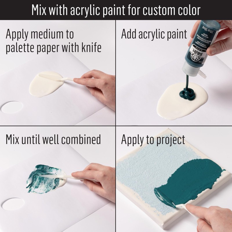 FolkArt Texture Medium, Tintable Medium, 2 oz