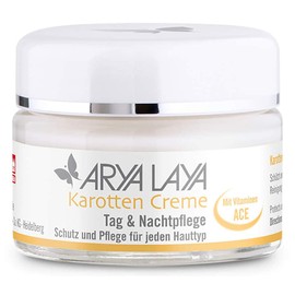 ARYA LAYA Carrot Cream ACE | Protection and Moisturising Care with Light Tint: Creates a Glow on the Complexion | Moisture Retention | Nourishes the Skin Velvety Soft | 50 ml