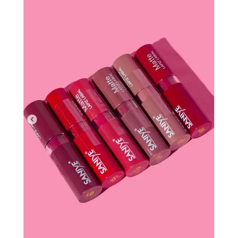Set De 6 Lapices Labiales Efecto Matte Tonalidad Vibrante