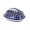 Blue Rose Polish Pottery Dots Butter Dish with Handle