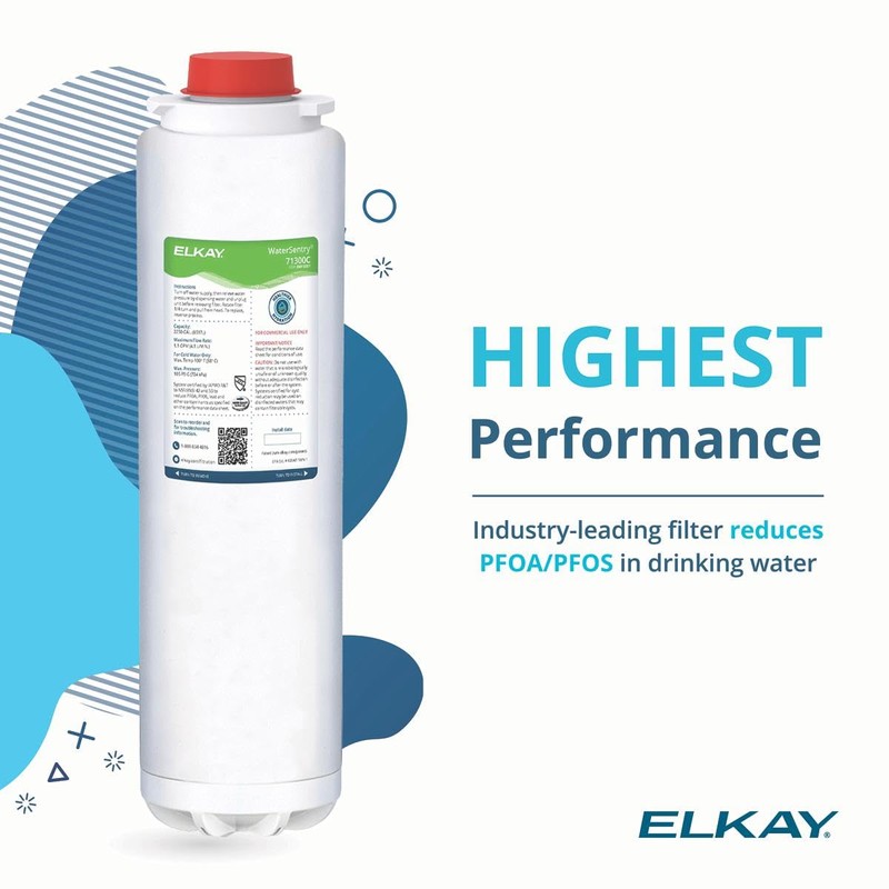 Elkay 71300C WaterSentry® PFOA/PFOS (PFAS) + Lead + Microplastics NSF/ANSI
