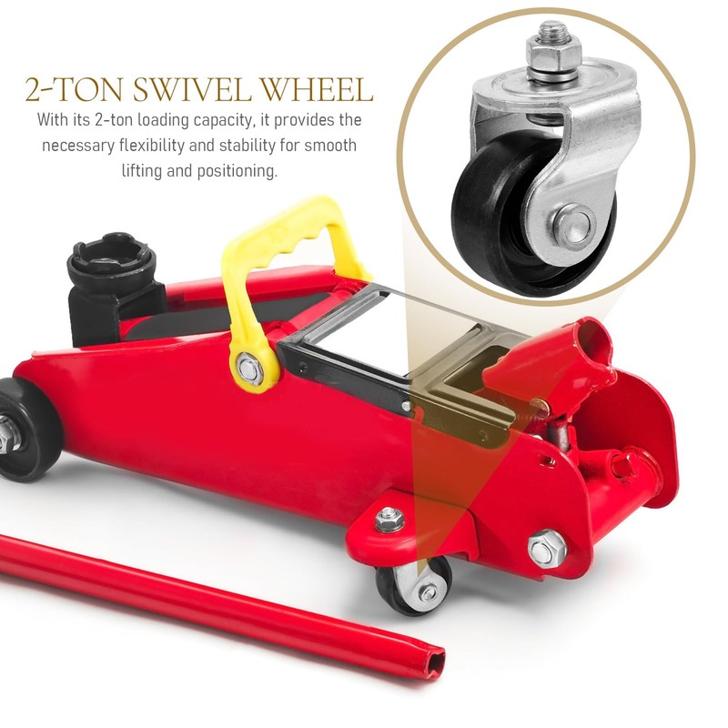HEMOTON 2pcs Jack Front Wheel Wheels for Garage Horizontal Jack