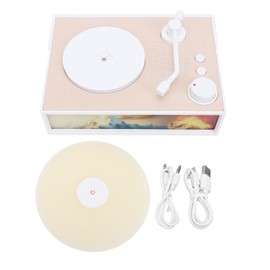 Vintage Record Player with Aroma Diffuser Bluetooth Wireless Portable Wireless Record Player White