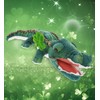 DolliBu Wild Collection Alligator Stuffed Animal with Green Plush Shamrock,