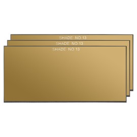 PATIKIL Gold Welding Glass Lens Shade 13, 3 Pack 2" x 4.25" Hardened Helmet Filter Darkening Glass Welding Hood Lens for Weld Helmet Hood Covers Replacement