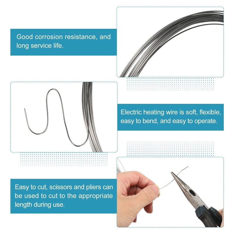 MECCANIXITY 2pcs 27 Gauge Nichrome 80 Cr20Ni80 Heating Resistance Wire