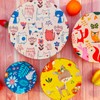 5 Pieces Beeswax Bowl Covers Reusable Beeswax Food Wrap Stretch