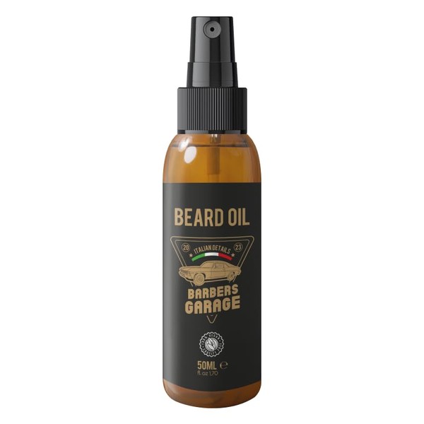 Barbers Garage Beard Care Oil (50 ml) – Italian Details – Beard Styling, Non-Greasy, Beard Be