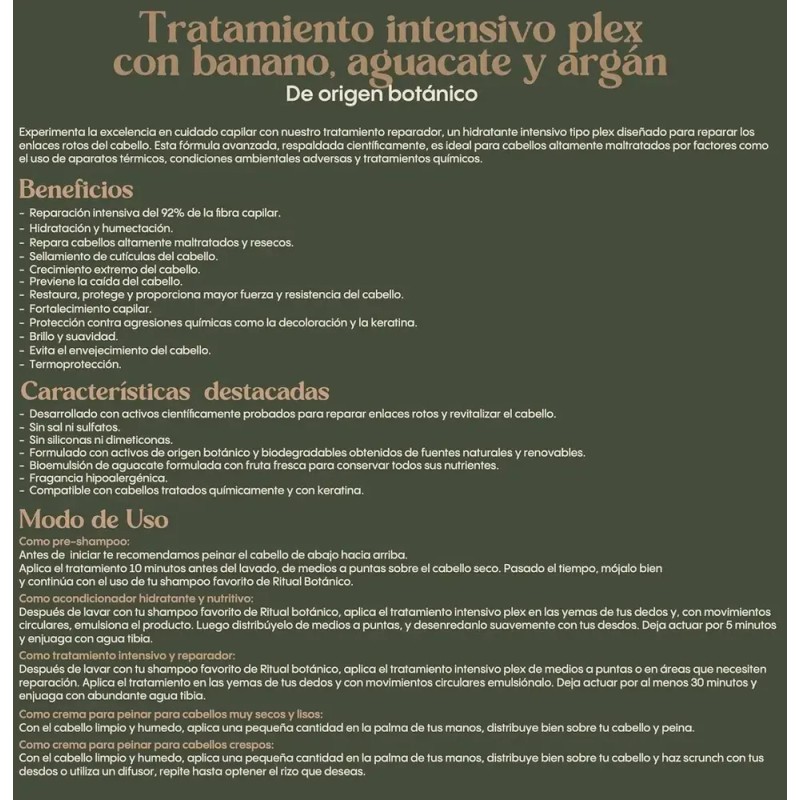 Ritual Botánico Shampoo Y Tratamiento Ultra Reparador Viral