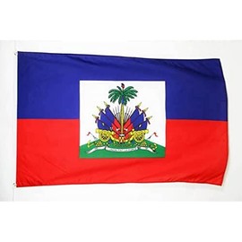 AZ FLAG - Haiti Flag - 3x5 Ft - Light Polyester Haitian Banner with Two Brass Eyelets - Fade Resistant - Vivid Colors - 3' x 5' Feet - 150x90 Cm