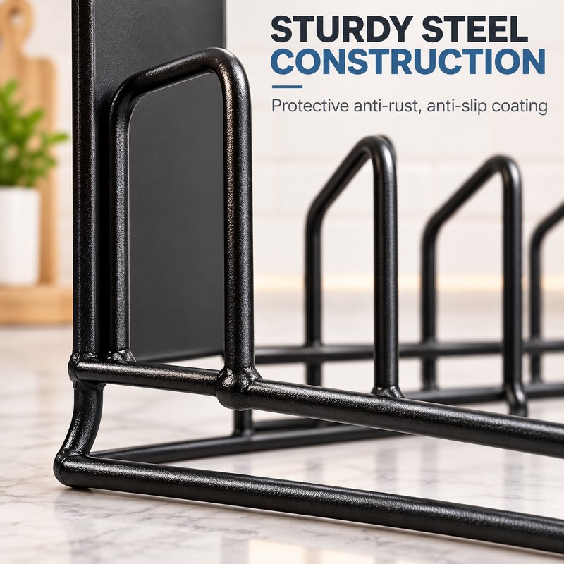 2 Pack Heavy Duty 5 Tier Pot and Pan Organizer
