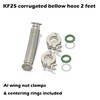 bmotiontech ISO-KF KF25 Corrugated Flexible Bellow Hose Set with 2X