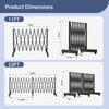 23FT Industrial Expandable Barricade, 270° Folding Security Gate with Wheels,