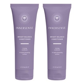 INNERSENSE Organic Beauty - Natural Bright Balance Purple Toning Conditioner | Toning, Hydrating, For Lightened or Gray Hair | Non-Toxic, Cruelty-Free Haircare (2 Pack - 2 fl oz | 59.1 mL each)