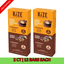 KiZE Life Changing Bar Protein Bars Variety Pack 12ct Clean Energy Snacks 2-Pack Healthy – KiZE