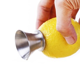 Best Utensils Stainless Steel Manual Lemon Juicer Squeezer Reamer 18/8 Stainless Steel Hand Held Citrus Juicer and Lemon Pourer (2)