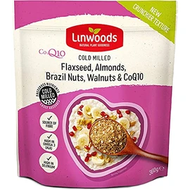 (Pack Of 10 x 200g) - Milled Flaxseed, Almonds, Brazil Nuts & Q10 | LINWOODS