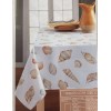 Benson Mills Printed Fabric Tablecloth 60"x84" Oval (6-8 people) SEALIFE,SEASHELS,SEASIDE,BM