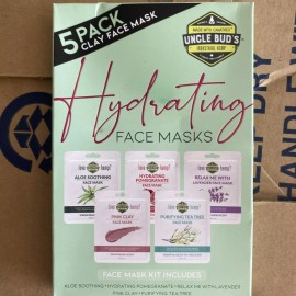 Uncle Bud’s Hydrating Face Masks - Pack Of 5 Face Masks