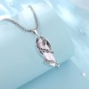 Vito Dragon Pendant Necklace for Women, Rose Quartz Hexagonal Prism